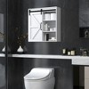 Resenkos Bathroom Medicine Cabinet, Wall Cabinet with Sliding Door and Adjustable Shelf, 22.75" x 7.75" x 24.5", White - 3 of 4