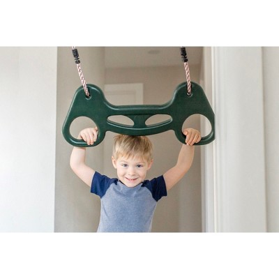 Blue 6-Piece Indoor Doorway Gym with Swing and Slide