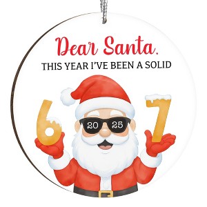 67 Meme Funny Christmas Ornaments 2025, 6 7 Ornament, Santa Ornaments for Christmas Tree - 1 of 4