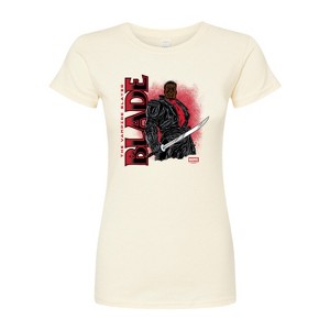 Women's - Marvel - Blade With Logo Fitted Graphic T-Shirt - 1 of 4