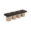 Meridian Furniture,Pavilion Boucle Fabric Bench - 4 of 4