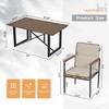 HAPPATIO 7 Piece Patio Dining Set Outdoor, 6 Wicker Chairs with Aluminum Frame and Olefin Cushions, Wooden Dining Table for Backyard Garden Porch - 2 of 4