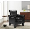VYNXARIA Black PU Leather Accent Chair for Living Room, Bedroom & Office - 2 of 4