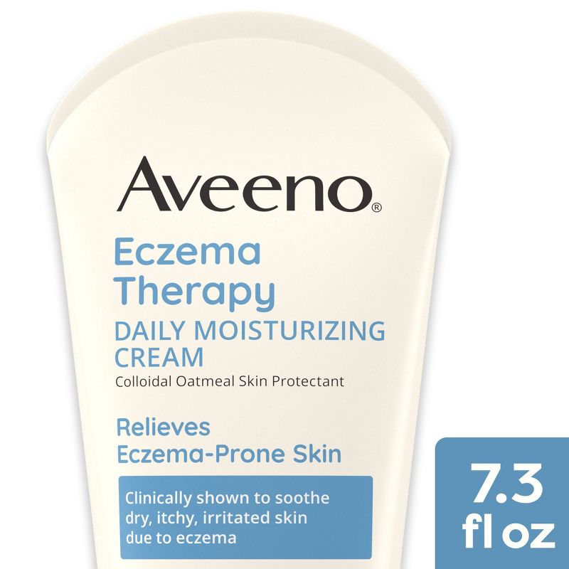 Aveeno Eczema Therapy Daily Soothing Eczema Relief Steroid-Free Body Cream Fragrance-Free - 7.3oz, 1 of 7