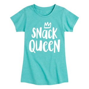 Girls' - Instant Message - Snack Queen Fitted Short Sleeve Graphic T-Shirt - 1 of 4