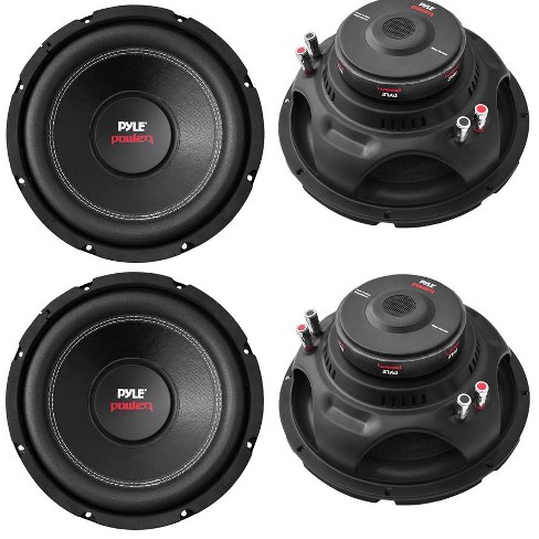 Plpw10d 10 Inch 1000 Watts Maximum Car Audio Power Dual Voice Coil 4 Ohm Impedance Subwoofer Sound Speaker System Unit, Black (4-pack) Target