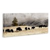 Stupell Industries Grazing Bison Foggy Countryside, 24" x 10" - 3 of 4