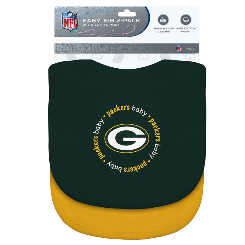 BabyFanatic Officially Licensed Unisex Baby Bibs 2 Pack - NFL Green Bay Packers, 3 of 6