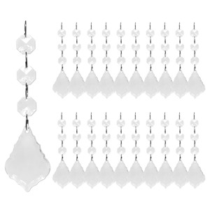 Wrapables Acrylic Hanging Crystal Bead Strands for Chandeliers, Garlands, Wedding Decorations, Christmas Tree Ornaments (20pcs), Maple Leaf - 1 of 4