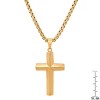 Steeltime 24" Men's stainless steel knife edge cross pendant. Color Options: Silver, Gold - 3 of 4