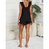 Clotth Women's 2-Piece Ruffled Pajama Set - Soft Modal Tank Top and Shorts Sleepwear, Perfect for Casual Wear, Ideal for Women - 4 of 4