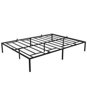 14 Inch Metal Bed Frame, Twin Size Platform Bed with Steel Slats, Anti-Slip Support, Noise Free, No Box Spring Needed, Black - 1 of 4