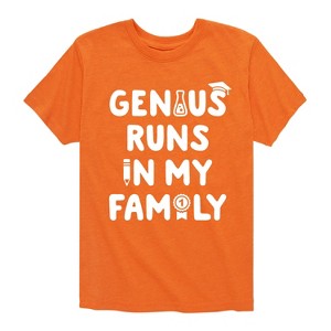 Boys' - Instant Message - Genius Runs In My Family Short Sleeve Graphic T-Shirt - 1 of 4