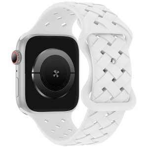 HTUTWOO Braided Weave Bands, Compatible with Apple Watch 38/40/41/42/44/45/46/49mm, Silicone Sport Strap for iWatch Series 10 9 8 7 6 5 Ultra SE - 1 of 4