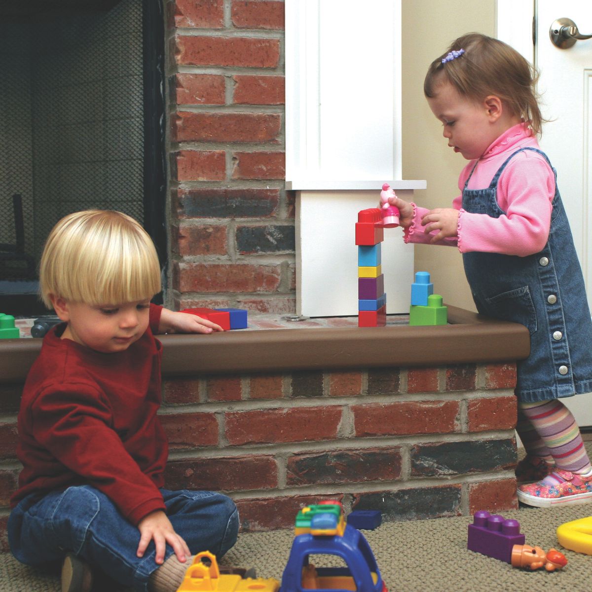 Cardinal Gates KEPK Large Hearth Pad Kit - Fireplace Baby Proofing - Adhesive Backed Fireplace Bumpers for Babies - thumbnail 3