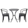 Maggift Patio Seating Sets Outdoor, Featuring Unique Design, Ideal for Chats, Perfect for Gardens, Living Spaces, Black, 20.75"*20.5"*30.25" - 2 of 4