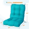 EAGLE PEAK Tufted Outdoor/Indoor Seat/Back Chair Cushions, Set of 2, 42'' x 21'' - 4 of 4