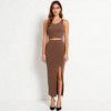 Woman Stretch Viscose Slim Fit Skirt Set - Sleeveless Crop Top 2PCS Outfit Cherie Code - 4 of 4