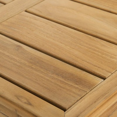 Contemporary Brazilian Teak 24" Square Outdoor End Table
