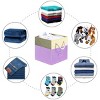 SEVOBAL 4pc Fabric Storage Cubes Organizer Heavy Duty Cube Storage Bin Clothes Storage Box Closet Baskets in Shelves Home, Purple, 3.12"*11.7"*11.7" - 3 of 4