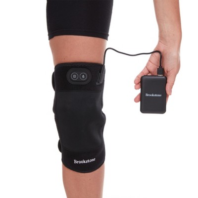 Brookstone Heated Knee Massager - Deep Tissue Massage, Adjustable Intensity for Pain Relief