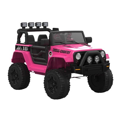 12v Kids Ride on Truck Car w/Parent Remote Control, Ride on Toys for Big Kids, 4-Wheeler Suspension, Safety Belt, 2-Seater, Led Lights