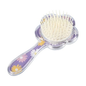 Unique Bargains Women's Cushion Hair Brush for Curly Straight Thin Thick Hair 1 Pc Dark Purple - 1 of 4