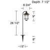 John Timberland Markham 26 1/2" Black LED Path Lights Set of 2 - image 4 of 4