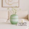 Modern Glam Glass Vase - Accent with Sleek Curved Silhouette and Decorative Contemporary Design for Home, Bedroom, or Office Decor - Green - 2 of 4