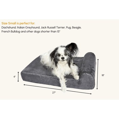 Small Charcoal Gray Orthopedic Foam Outdoor Dog Bed