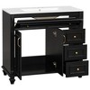 ChicFurnit Bathroom Vanities 36" for Bathroom Vanity with Sink Vanity Cabinet with Flip-Out Drawer Elegant Gold Hardware, Black, 36"*18.3"*33.8" - 2 of 4