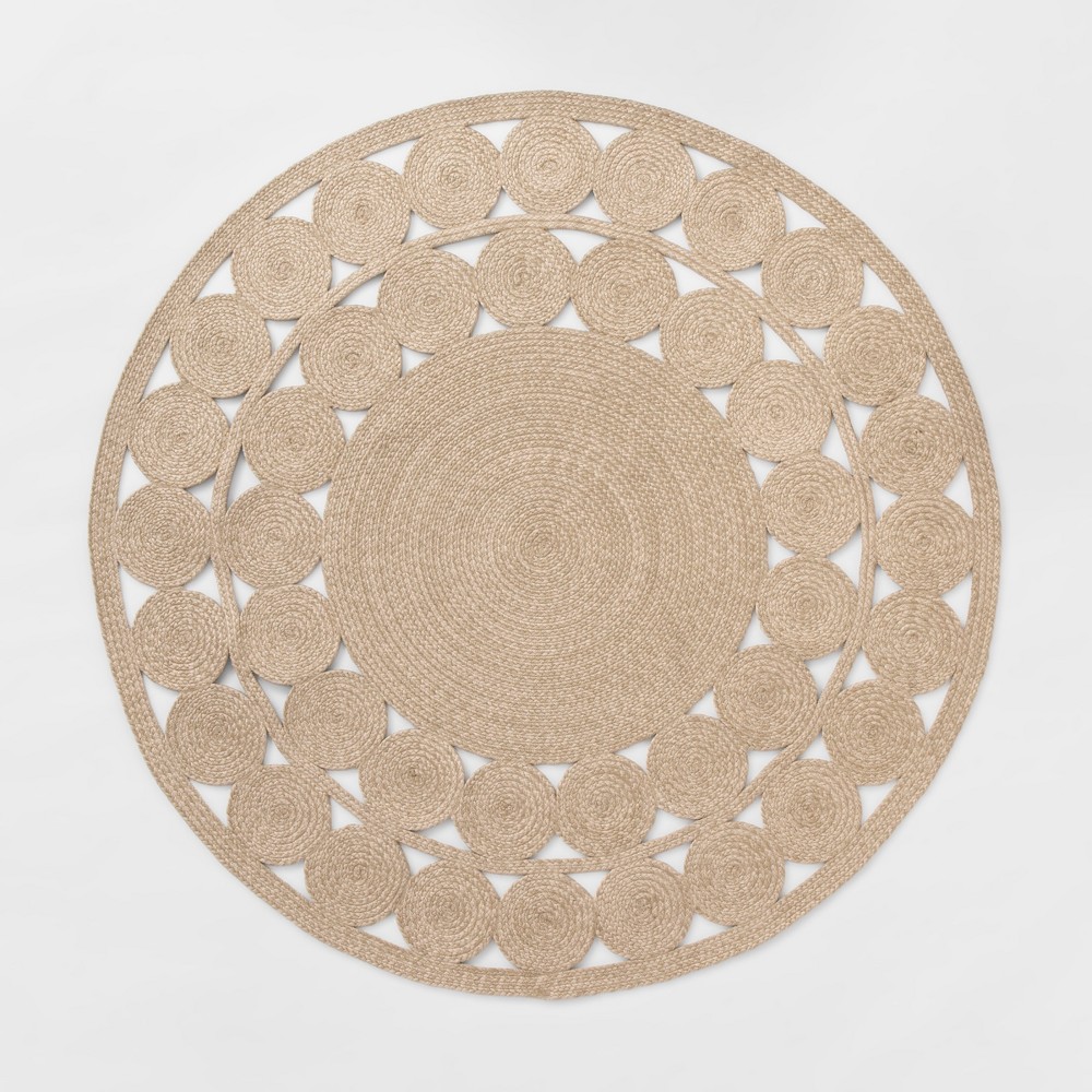 Woven Outdoor Rug - 6' Round - Beige - Opalhouse, White