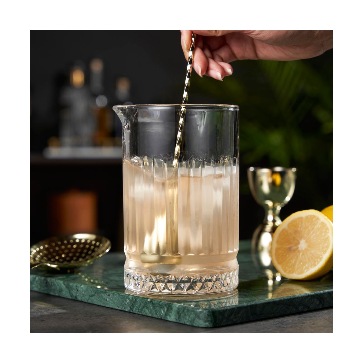 Viski Pedestal Crystal Mixing Glass Perfect for Classic Stirred Drinks, Martini, Rum and Tequila Cocktails, Home Bar, Gifts for Cocktail Lovers, 23 oz - thumbnail 4