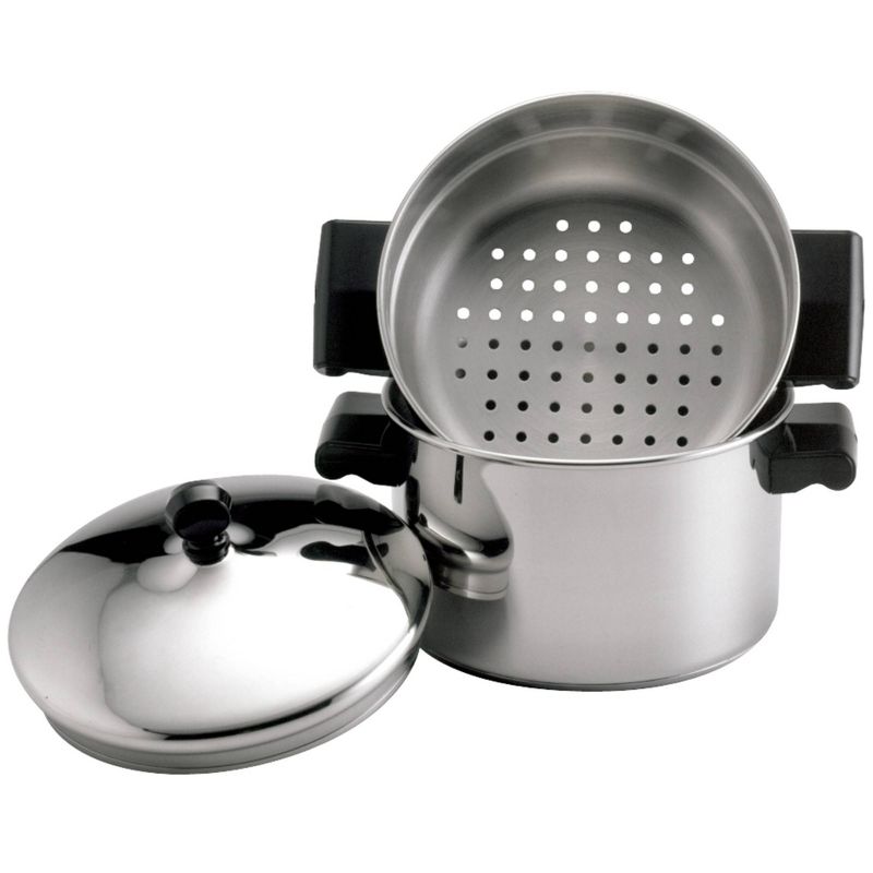 Farberware Classic Series 3qt Stainless Steel Stack &#39;n&#39; Steam Sauce Pot with Steamer Set Silver, 4 of 11