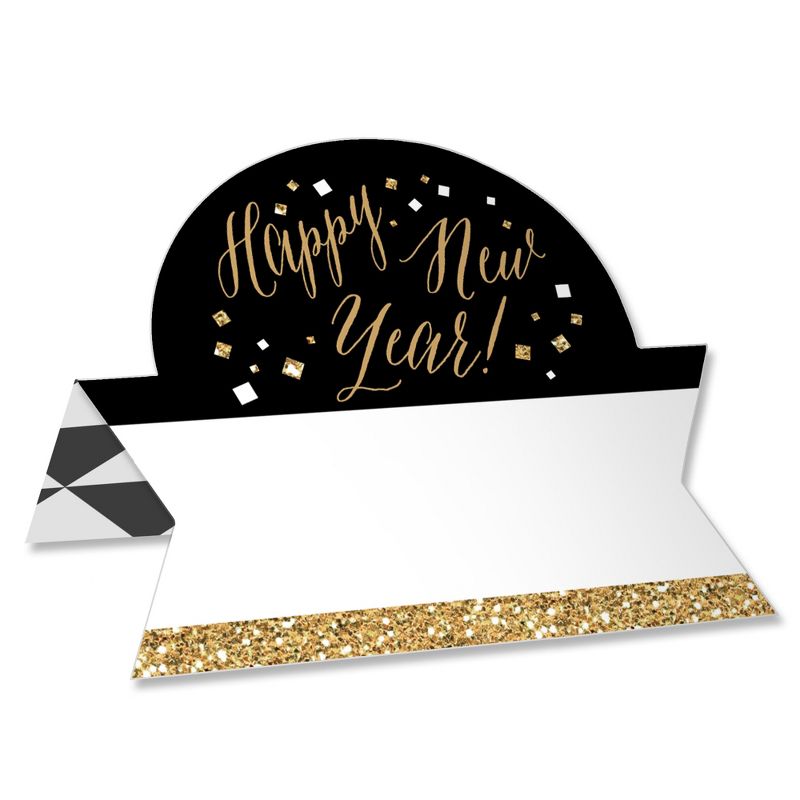 Big Dot of Happiness New Year’s Eve - Gold - New Years Eve Party Tent Buffet Card - Table Setting Name Place Cards - Set of 24, 1 of 9