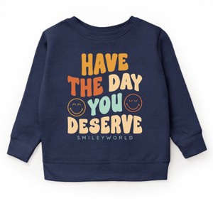 The Juniper Shop SmileyWorld Have The Day You Deserve Groovy Youth Sweatshirt - 1 of 4