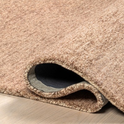 Tan Handmade Wool Non-slip Runner Rug 2' 6" x 8'
