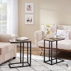 VECELO C-Shaped End Side Table for Sofa/Couch, Snack TV Tray for Living Room or Bedroom - 2 of 4
