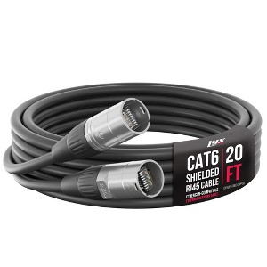 LyxPro Shielded CAT6 Ethercon Cable, Male to Male, Pro Audio & Lighting RJ45 Cable - 1 of 4
