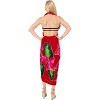 LA LEELA Women's Bikini Skirt Sarong Swimsuit Cover up Summer Wraps Bathing suit Swimwear Beach Wrap Skirts for Women One Size Red, Leaf - 4 of 4