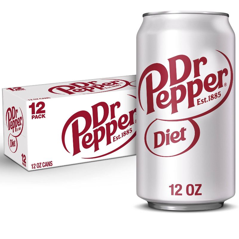 Diet Dr Pepper Soda - 12pk/12 fl oz Cans, 1 of 8