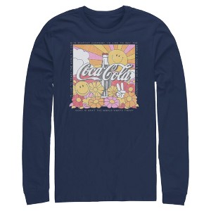 Mens Coca Cola Unity Square Lyrics Logo Long Sleeve Shirt - 1 of 4