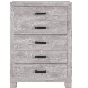 NicBex Farmhouse 5 Drawer Dresser,Wood Chest of Drawers for Bedroom,Living Room,Entry and Hallway,Gray - 1 of 3