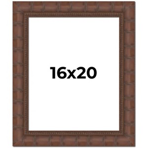 PosterPalooza | 16x20 Wide Bamboo Picture Frame, UV Acrylic, 4 Finishes - Brown, Black, Silver, and Natural - 1 of 4