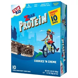 CLIF Kid ZBAR Protein Cookies 'N Creme Snack Bars - 12.7oz/10ct