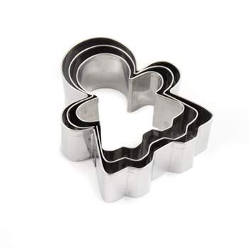 O'Creme Gingerbread Girl Cookie Cutter, Stainless Steel, Set of 3