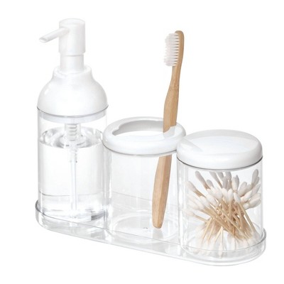 4pc Finn Bathroom Set Clear - iDesign