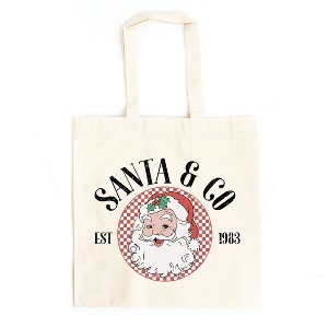 City Creek Prints Santa and Co Canvas Tote Bag - 15x16 - Natural - 1 of 2
