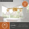 VAXCEL Ogden Contemporary Bathroom Vanity Light Fixture Clear Glass - 4 of 4