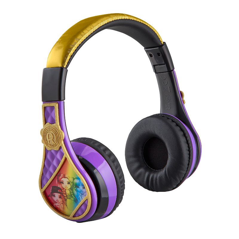 eKids Rainbow High Bluetooth Headphones for Kids, Over Ear Headphones with Microphone - Multicolored (RH-B52.EXV22), 1 of 5